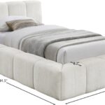 Carlin Chenille Fabric Upholstered Bed