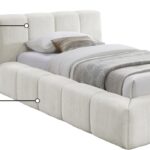 Carlin Chenille Fabric Upholstered Twin Bed