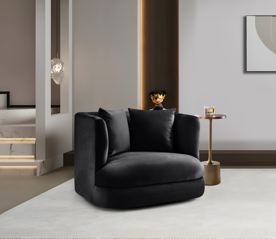 Alder Velvet Upholstered Accent Chair
