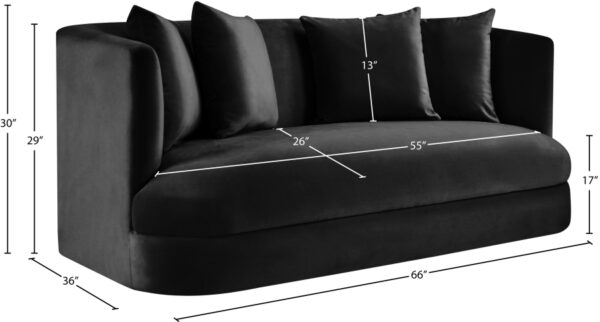 Alder 66" Velvet Upholstered Loveseat