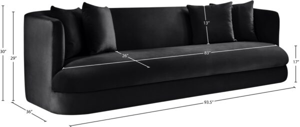 Alder 93.5" Velvet Upholstered Sofa