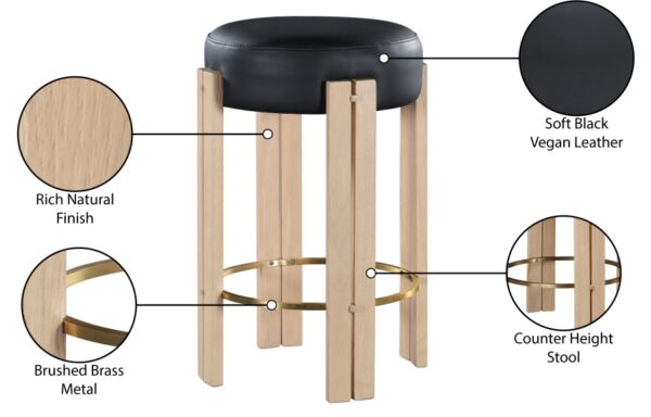 Harrison Vegan Leather Upholstered Counter Stool