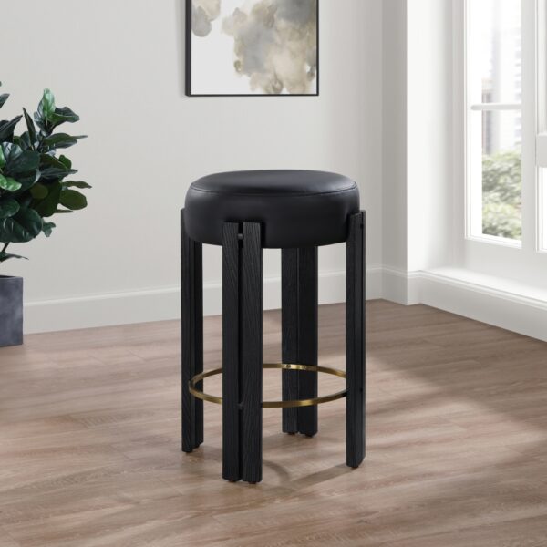 Harrison Vegan Leather Upholstered Counter Stool