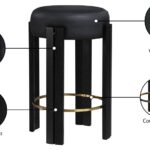 Harrison Vegan Leather Upholstered Counter Stool