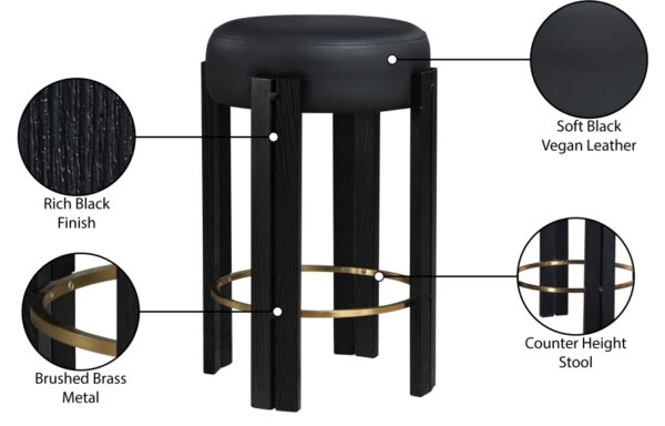 Harrison Vegan Leather Upholstered Counter Stool