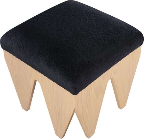 Altair Velour Fur Fabric Upholstered Bench