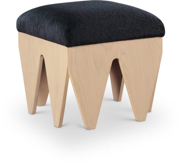 Altair Velour Fur Fabric Upholstered Bench
