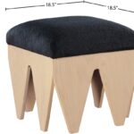 Altair Velour Fur Fabric Upholstered Bench