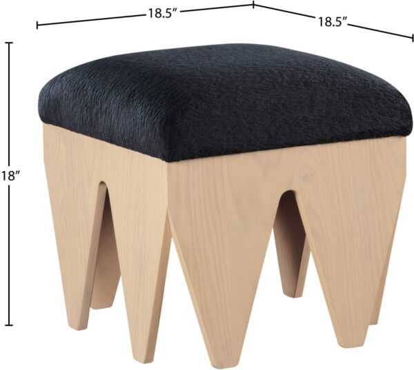Altair Velour Fur Fabric Upholstered Bench