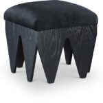 Altair Velour Fur Fabric Upholstered Bench