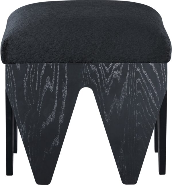 Altair Velour Fur Fabric Upholstered Bench