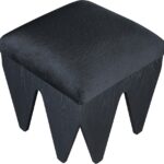 Altair Velour Fur Fabric Upholstered Bench