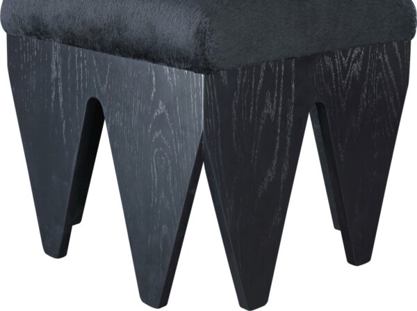 Altair Velour Fur Fabric Upholstered Bench