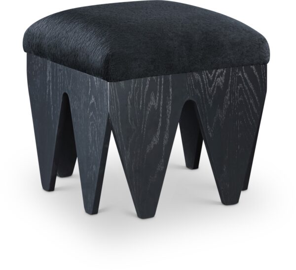 Altair Velour Fur Fabric Upholstered Bench