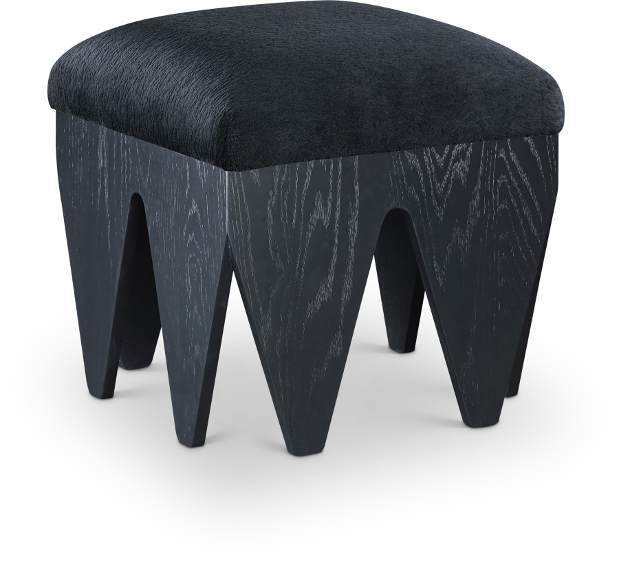Altair Velour Fur Fabric Upholstered Bench
