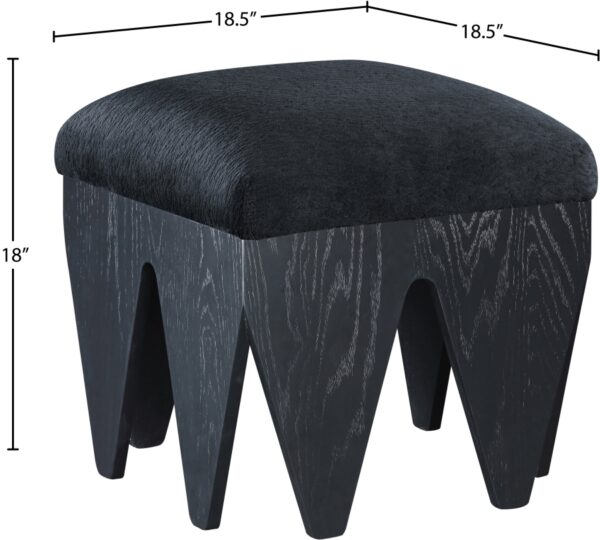 Altair Velour Fur Fabric Upholstered Bench