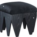 Altair Velour Fur Fabric Upholstered Bench