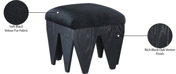 Altair Velour Fur Fabric Upholstered Bench