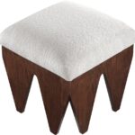 Altair Velour Fur Fabric Upholstered Bench