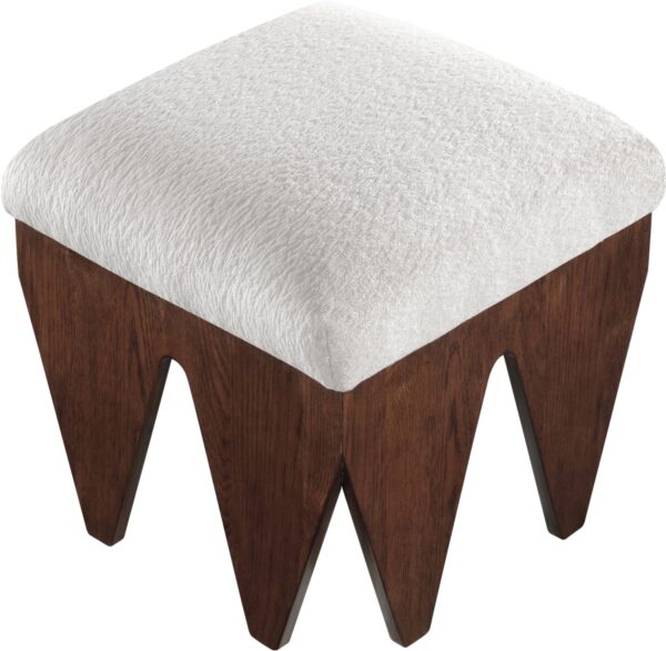 Altair Velour Fur Fabric Upholstered Bench