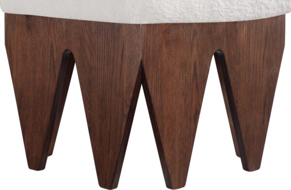 Altair Velour Fur Fabric Upholstered Bench