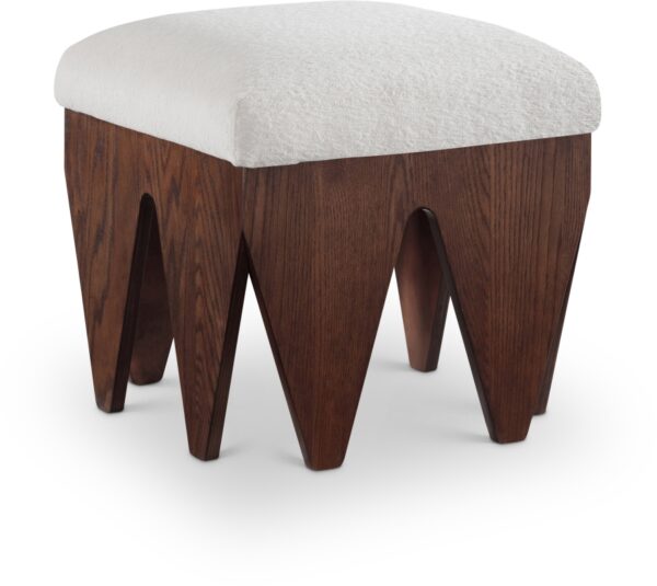 Altair Velour Fur Fabric Upholstered Bench