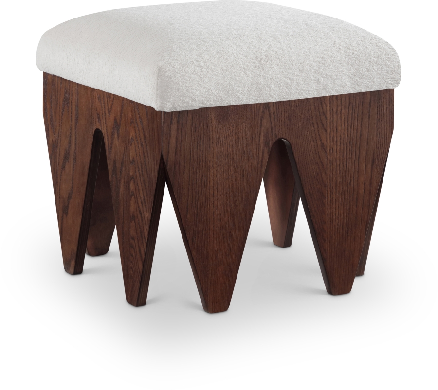 Altair Velour Fur Fabric Upholstered Bench