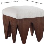 Altair Velour Fur Fabric Upholstered Bench