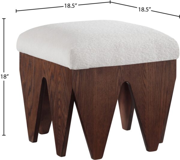 Altair Velour Fur Fabric Upholstered Bench