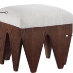 Altair Velour Fur Fabric Upholstered Bench