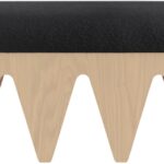 Altair Velour Fur Fabric Upholstered Bench