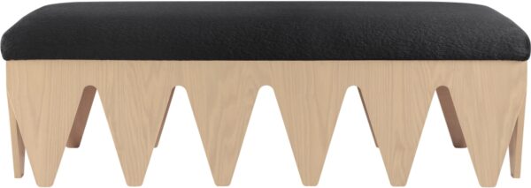 Altair Velour Fur Fabric Upholstered Bench