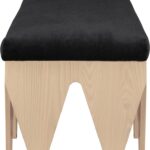 Altair Velour Fur Fabric Upholstered Bench