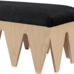 Altair Velour Fur Fabric Upholstered Bench