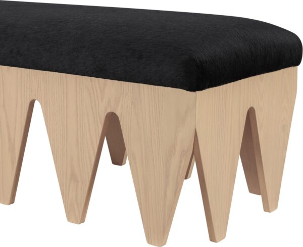 Altair Velour Fur Fabric Upholstered Bench