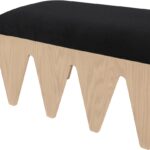 Altair Velour Fur Fabric Upholstered Bench