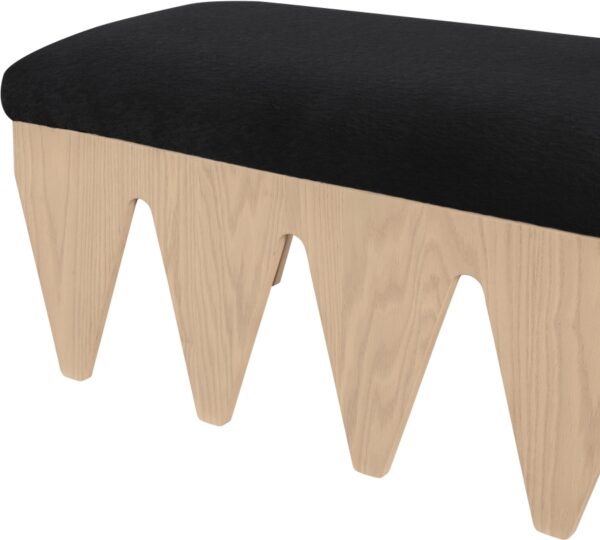 Altair Velour Fur Fabric Upholstered Bench