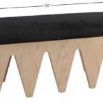 Altair Velour Fur Fabric Upholstered Bench