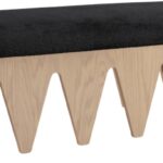 Altair Velour Fur Fabric Upholstered Bench