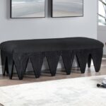 Altair Velour Fur Fabric Upholstered Bench