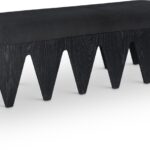 Altair Velour Fur Fabric Upholstered Bench