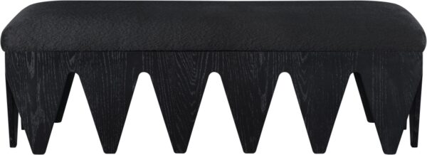 Altair Velour Fur Fabric Upholstered Bench