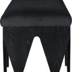 Altair Velour Fur Fabric Upholstered Bench