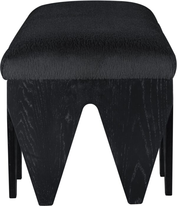 Altair Velour Fur Fabric Upholstered Bench
