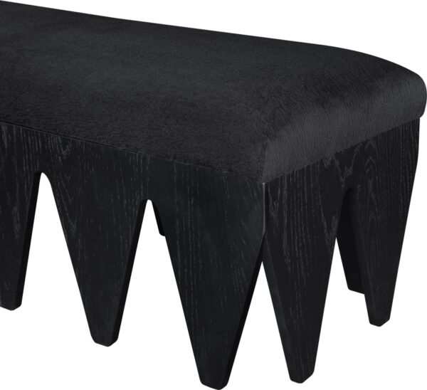 Altair Velour Fur Fabric Upholstered Bench