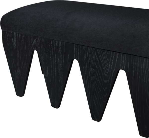Altair Velour Fur Fabric Upholstered Bench