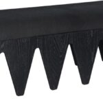 Altair Velour Fur Fabric Upholstered Bench