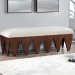 Altair Velour Fur Fabric Upholstered Bench