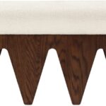 Altair Velour Fur Fabric Upholstered Bench