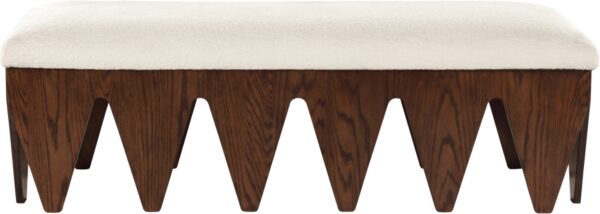 Altair Velour Fur Fabric Upholstered Bench